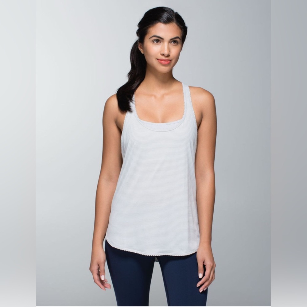 LULULEMON Women’s 105 Degree Striped Singlet Racerback Tank Top - 6
